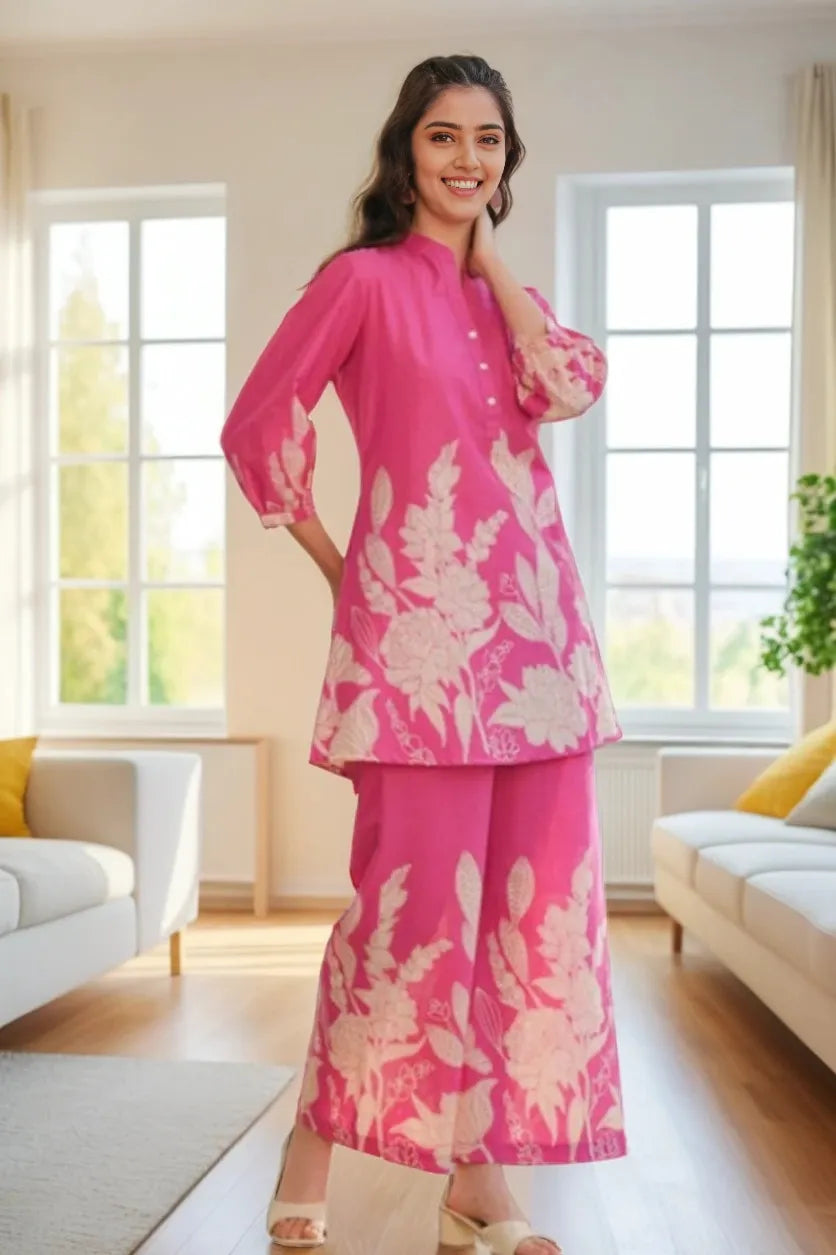 Pink Floral Co-Ord Set