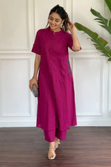Pink Embroidered Kurta with Palazzo