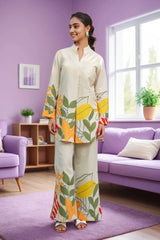 White Floral Printed Co-Ord Set