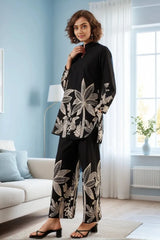 Black Leaves Co-Ord Set