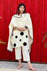 Ivory Embroidered Kurta with Pant and Dupatta