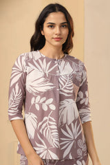 Lilac Floral Printed Co-ord Set