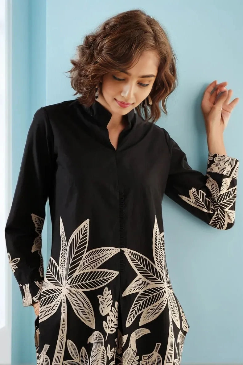 Black Leaves Co-Ord Set