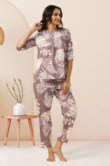 Lilac Floral Printed Co-ord Set