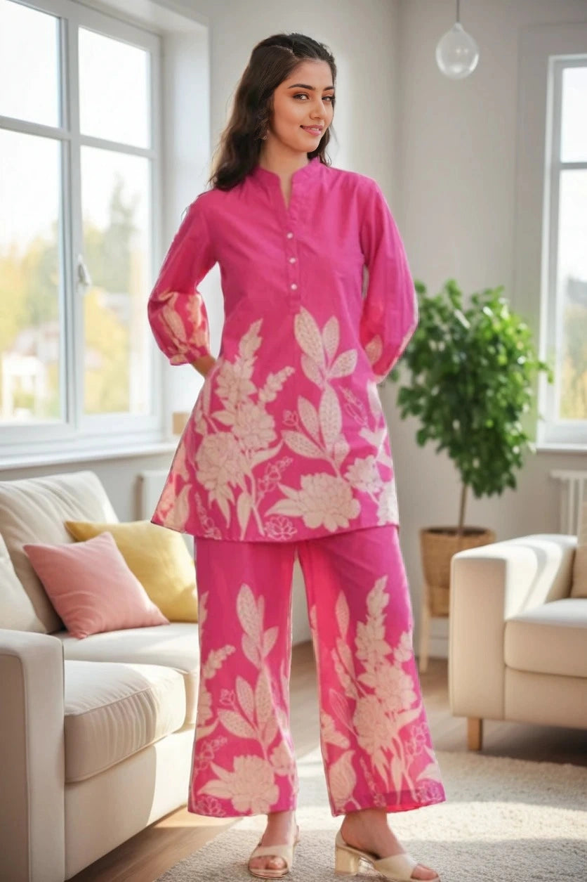 Pink Floral Co-Ord Set