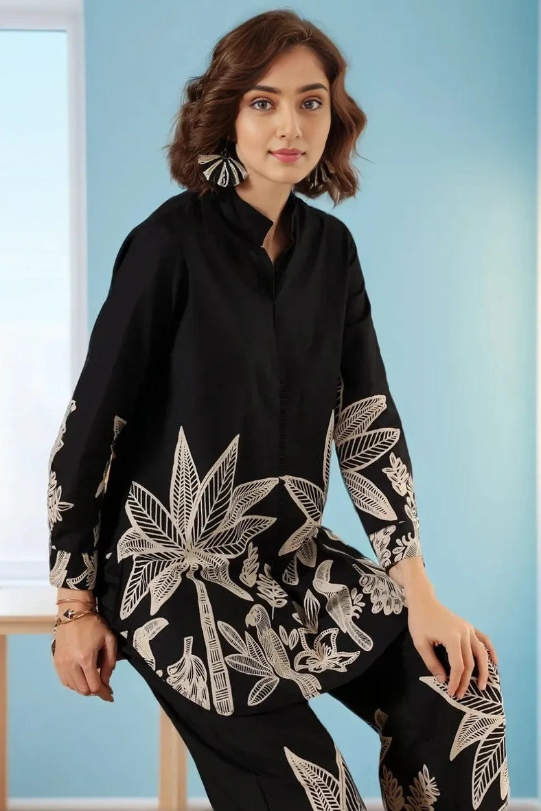 Black Leaves Co-Ord Set