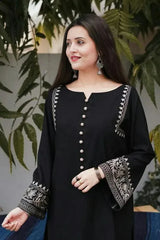 Black Aari Work Kurta with Palazzo