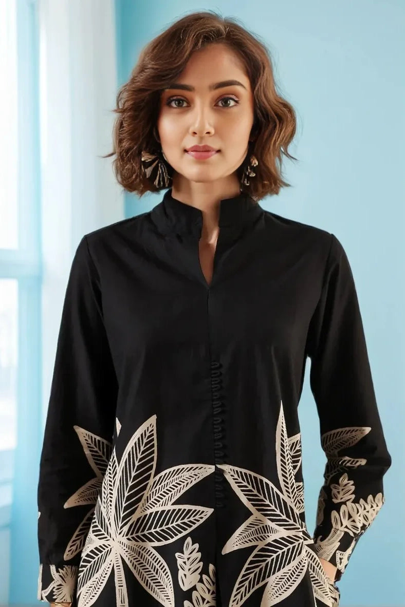 Black Leaves Co-Ord Set