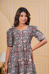 Dusky Floral Midi Dress