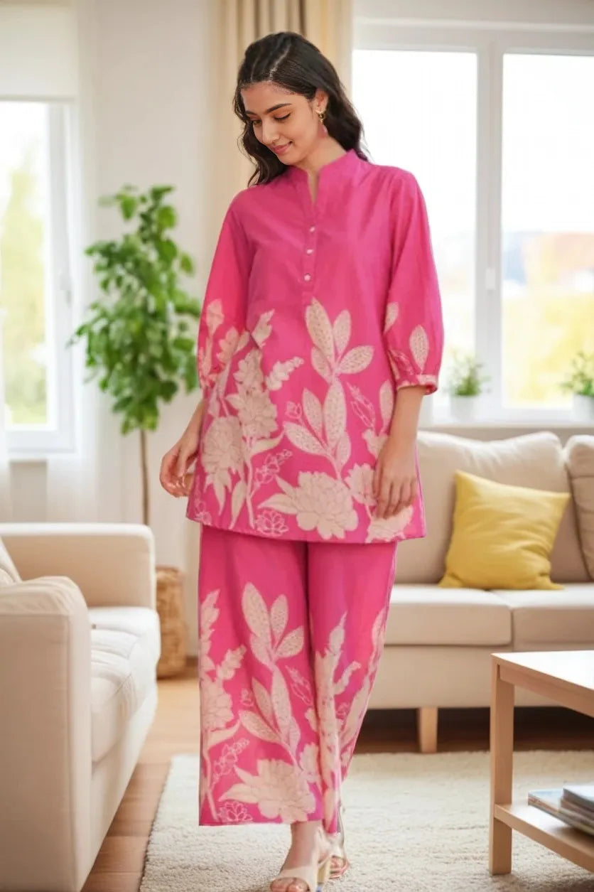 Pink Floral Co-Ord Set