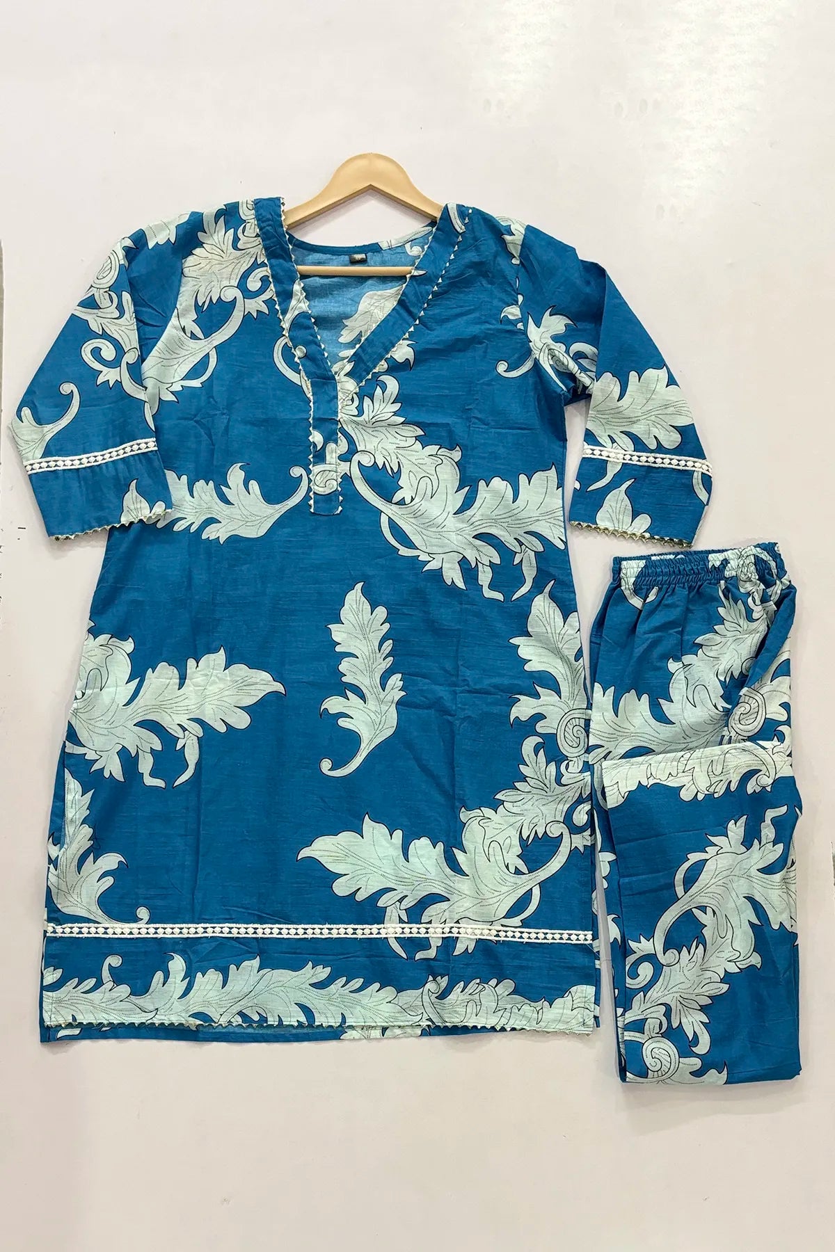 Blue Printed Cotton Co-ord Set
