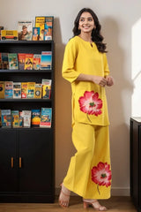 Yellow Floral Co-Ord Set